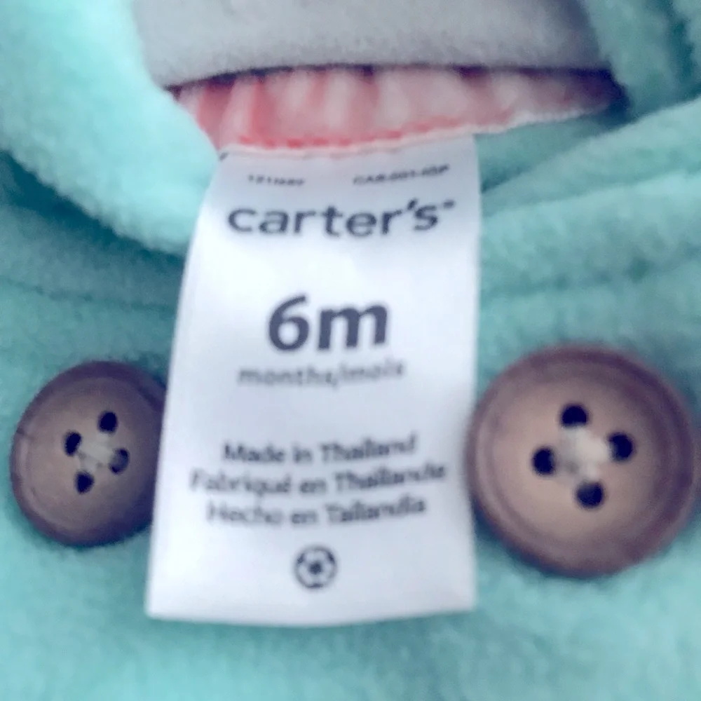 baby girl soft fleece hooded button down jacket